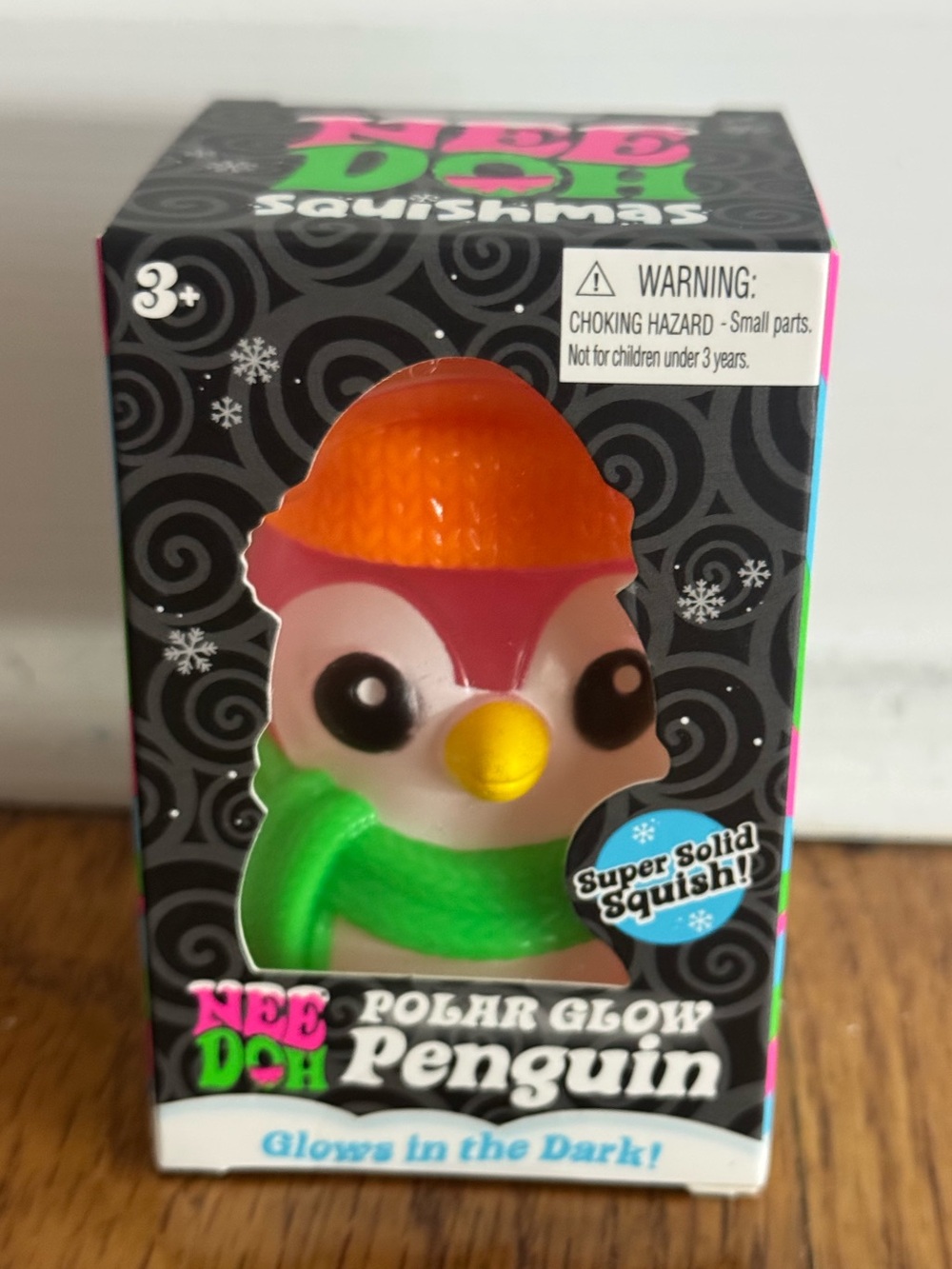 Needoh Nee Doh Polar Glow Penguin "PINK" Glows in the Dark NEW AUTHENTIC